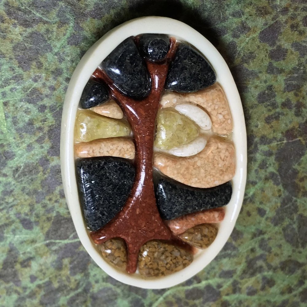 Earthy 3D Tree Brooch